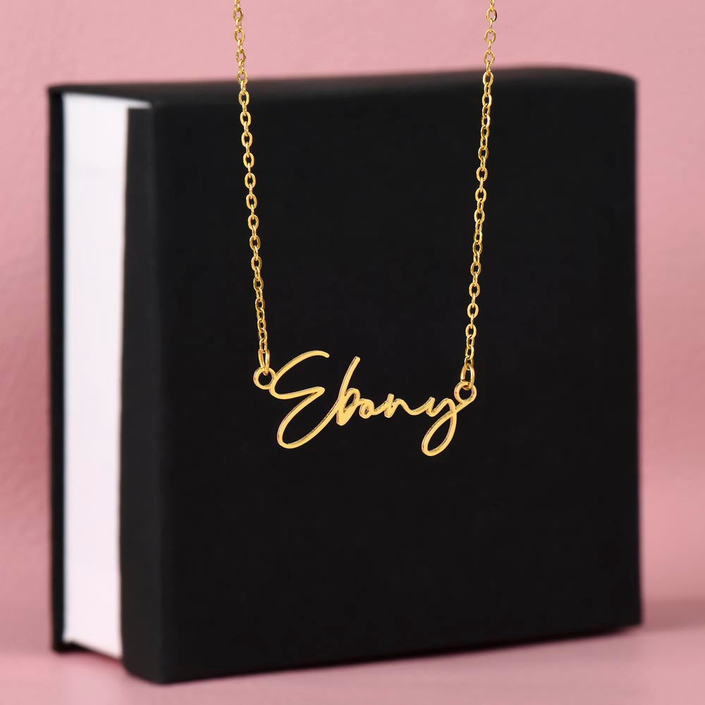 Signature Name Necklace - No Message Card