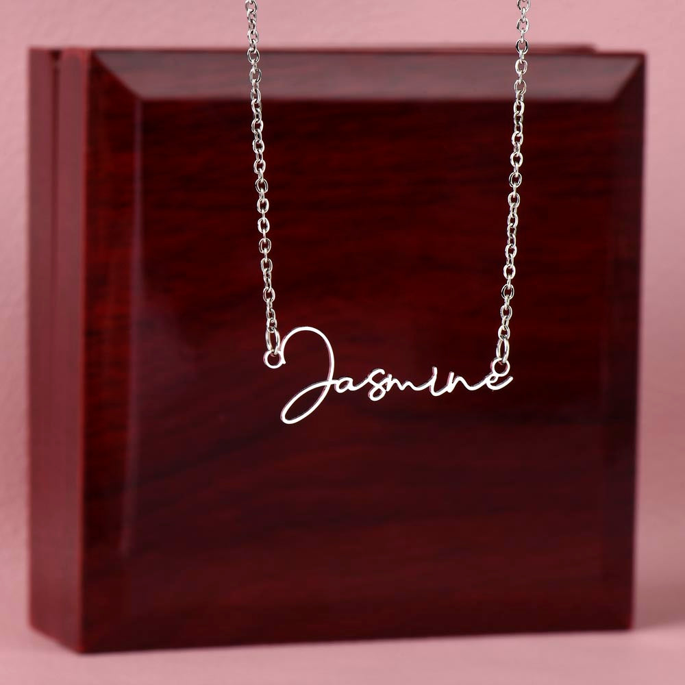 Signature Name Necklace - No Message Card