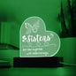 Sisters are tied together - Heart Shape Acrylic LED Light