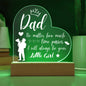 Message for Dad - Heart Shaped LED Acrylic Light