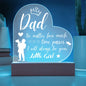 Message for Dad - Heart Shaped LED Acrylic Light