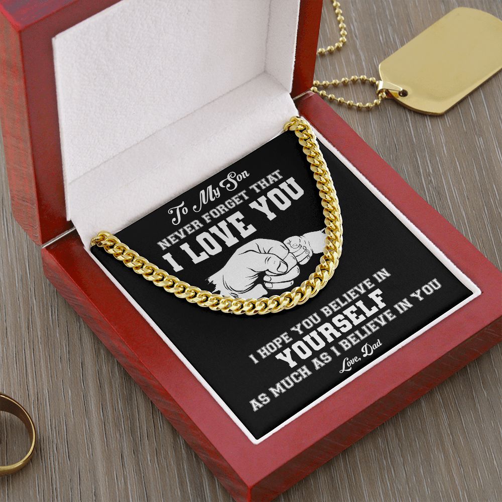 My Son | I believe in you - Cuban Link Chain
