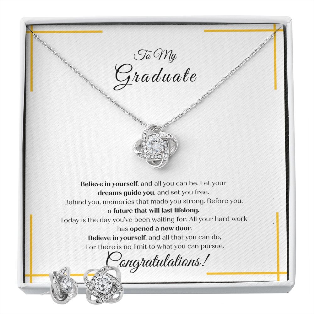 To My Graduate - Love Knot & Earrings