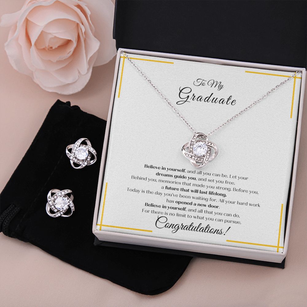To My Graduate - Love Knot & Earrings
