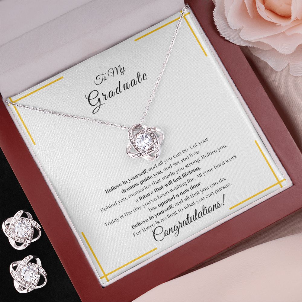 To My Graduate - Love Knot & Earrings