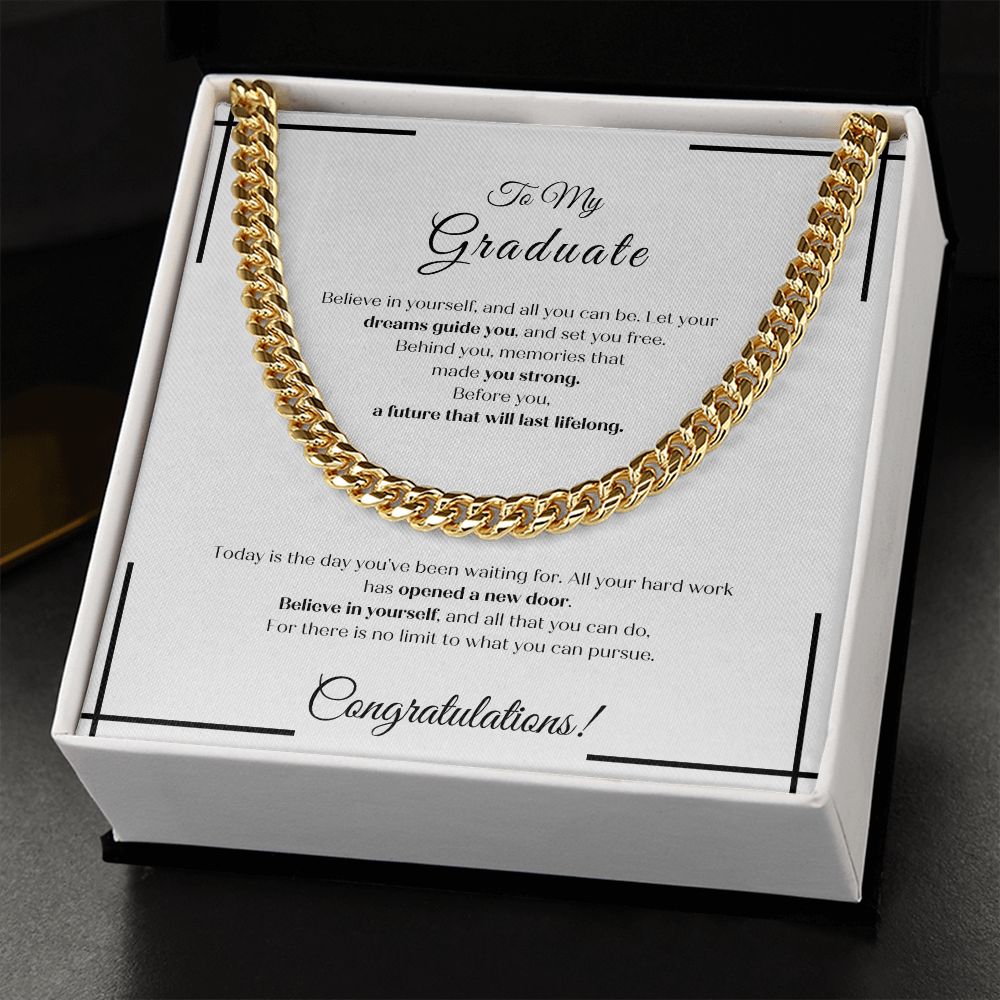 To My Graduate - Cuban Link (blk)
