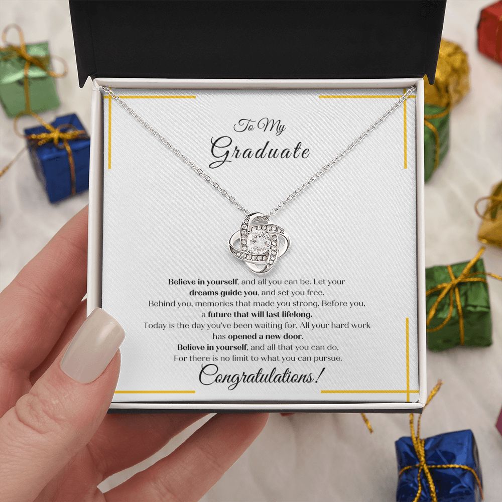To My Graduate - Love Knot Necklace