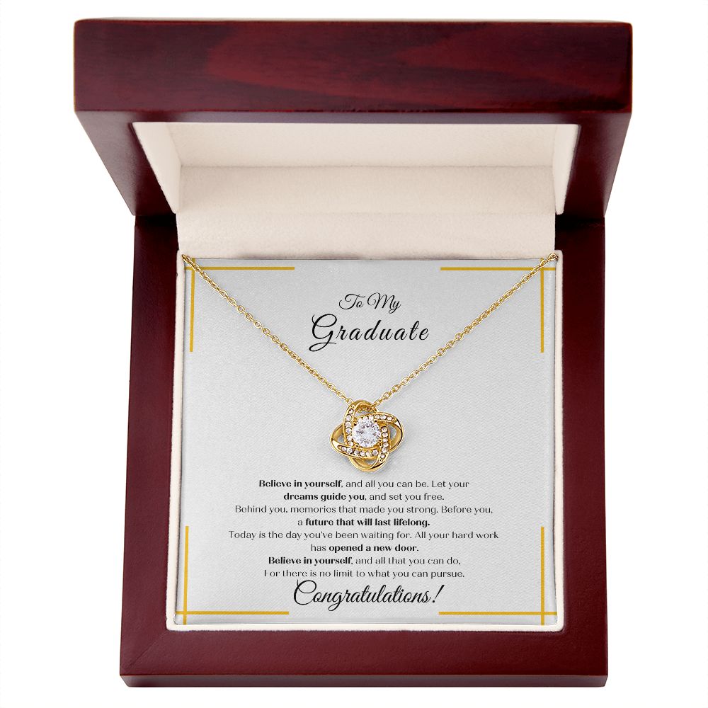 To My Graduate - Love Knot Necklace