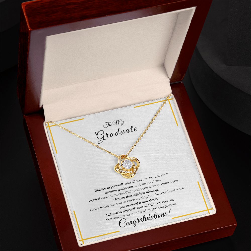 To My Graduate - Love Knot Necklace
