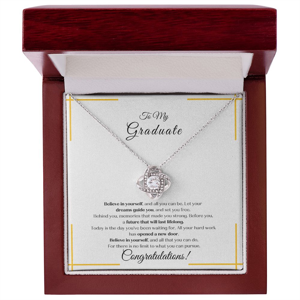 To My Graduate - Love Knot Necklace