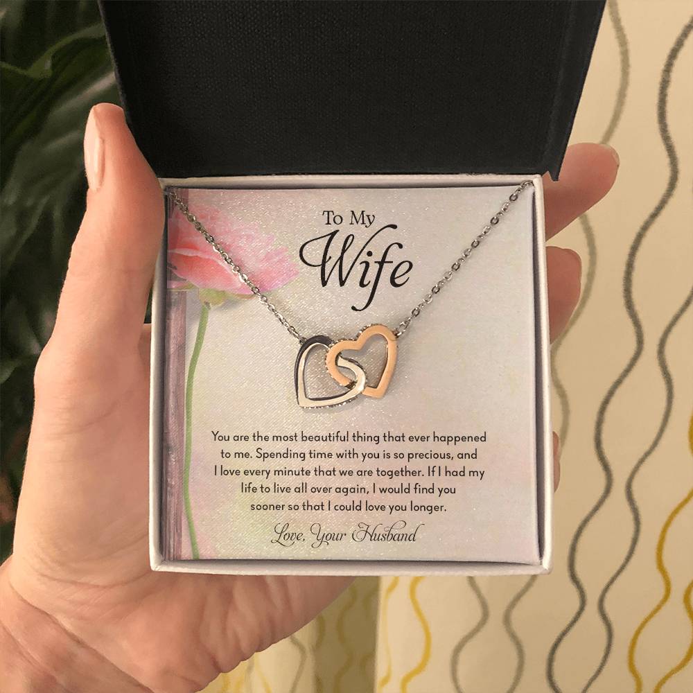 My Wife | Spend time with you - Interlocking Hearts necklace