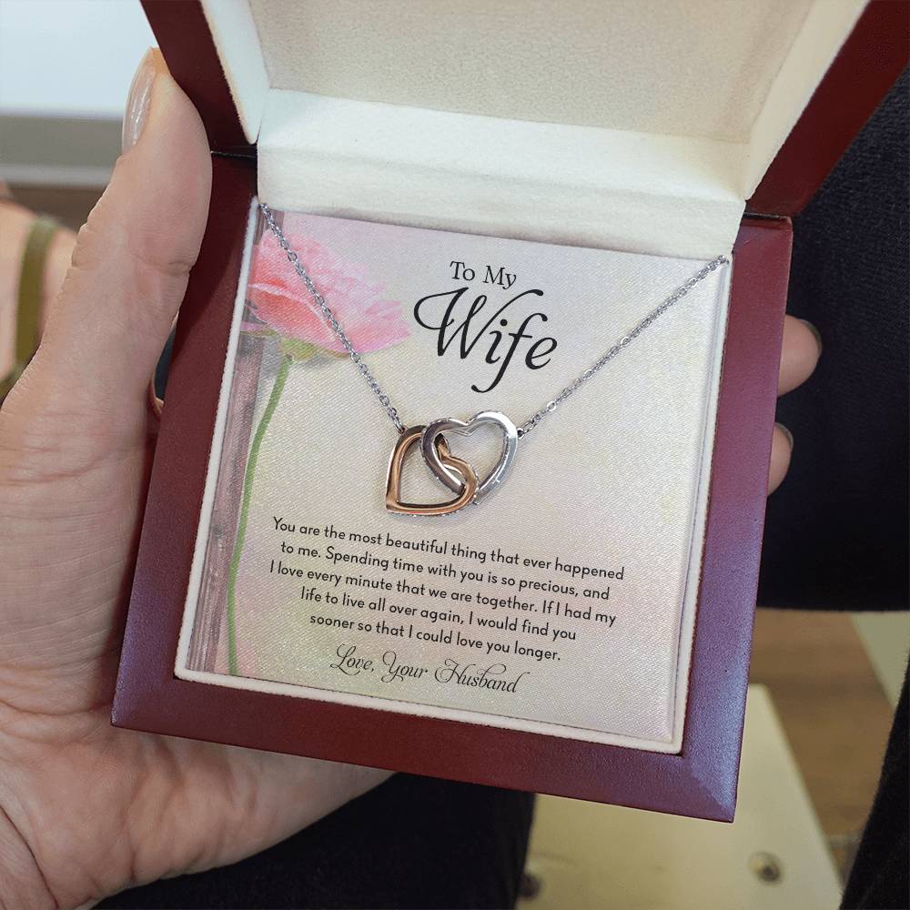My Wife | Spend time with you - Interlocking Hearts necklace