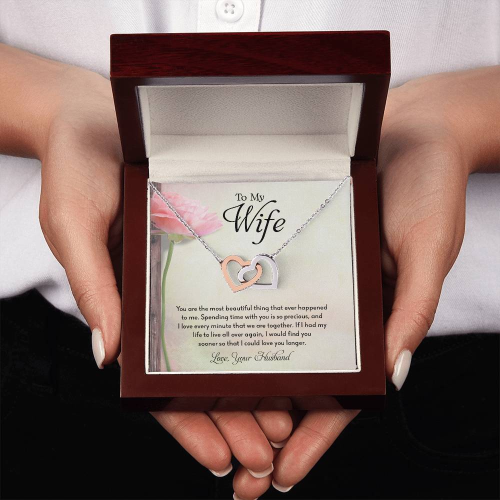 My Wife | Spend time with you - Interlocking Hearts necklace