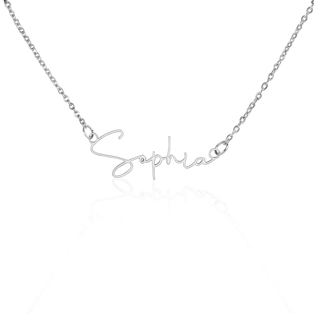 Signature Name Necklace - No Message Card