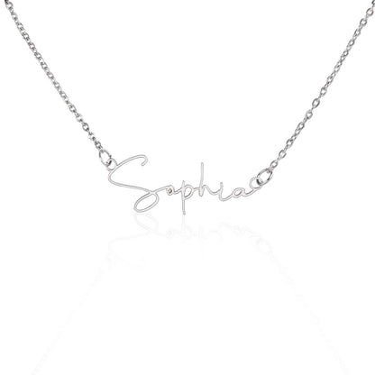 Signature Name Necklace - No Message Card