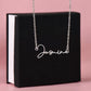 Signature Name Necklace - No Message Card