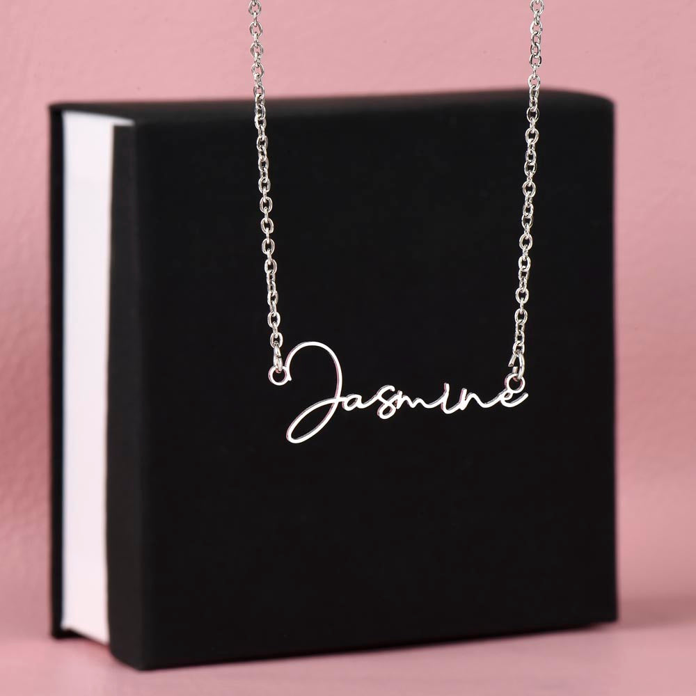 Signature Name Necklace - No Message Card