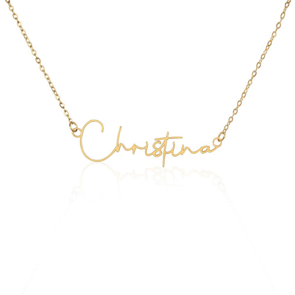 Signature Name Necklace - No Message Card
