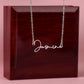 Signature Name Necklace - No Message Card