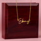 Signature Name Necklace - No Message Card