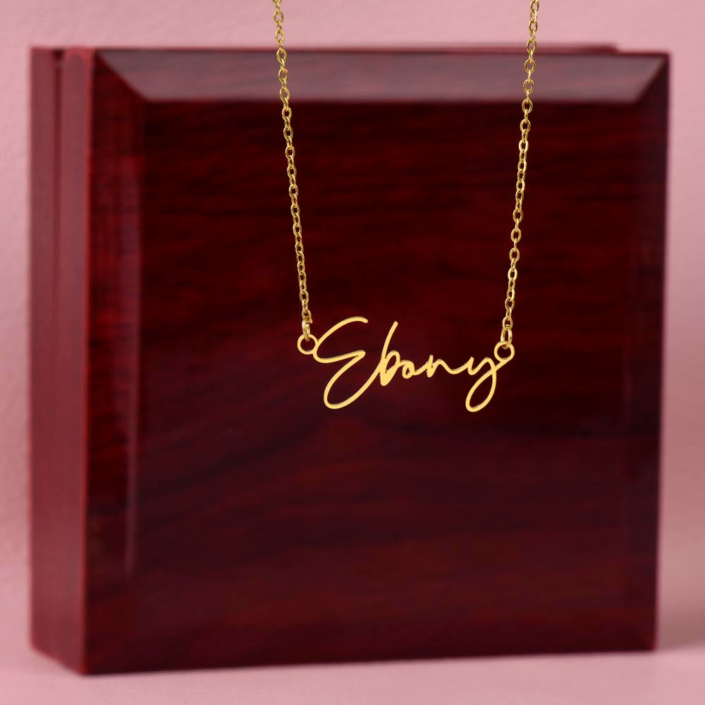 Signature Name Necklace - No Message Card