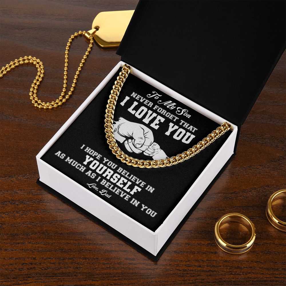 My Son | I believe in you - Cuban Link Chain