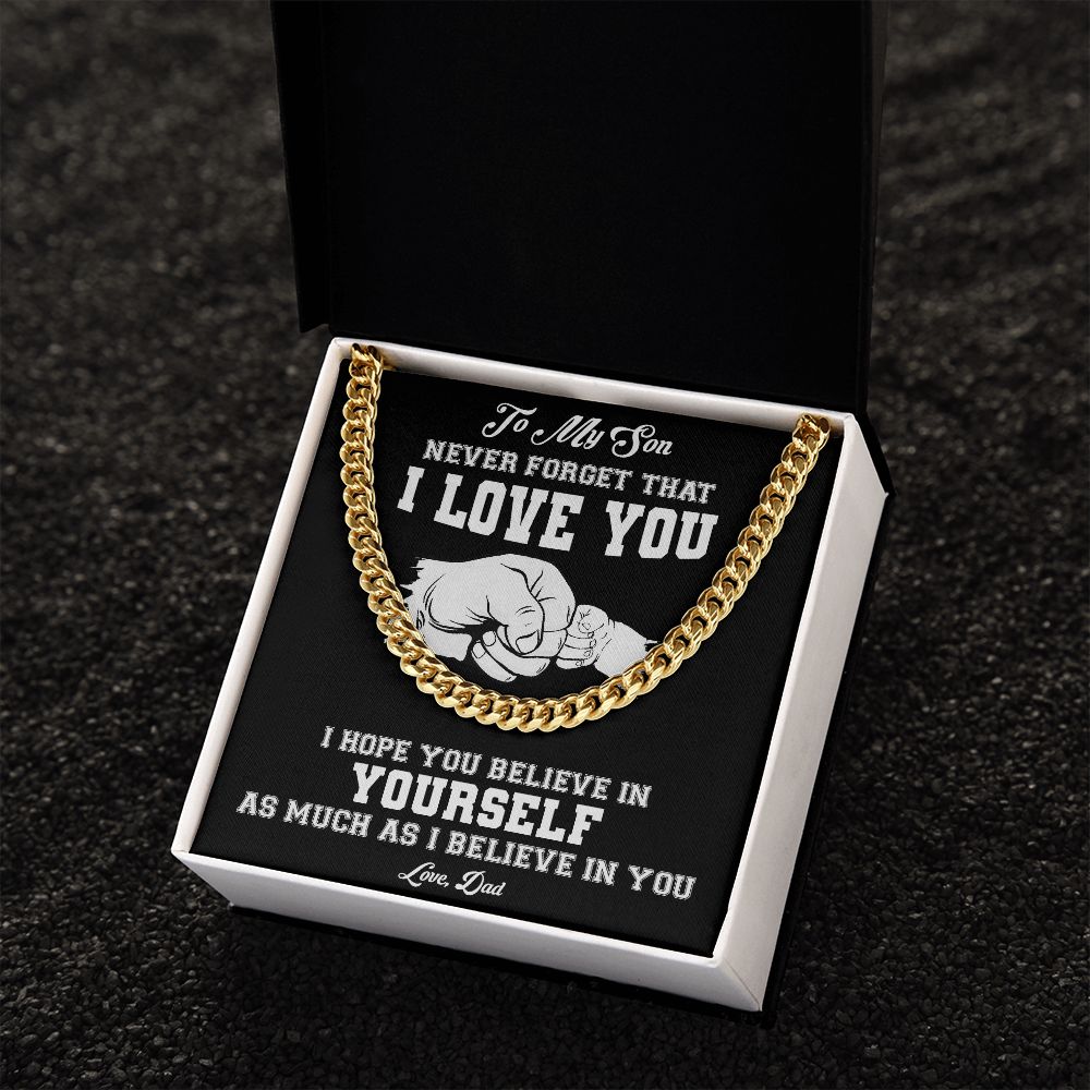 My Son | I believe in you - Cuban Link Chain