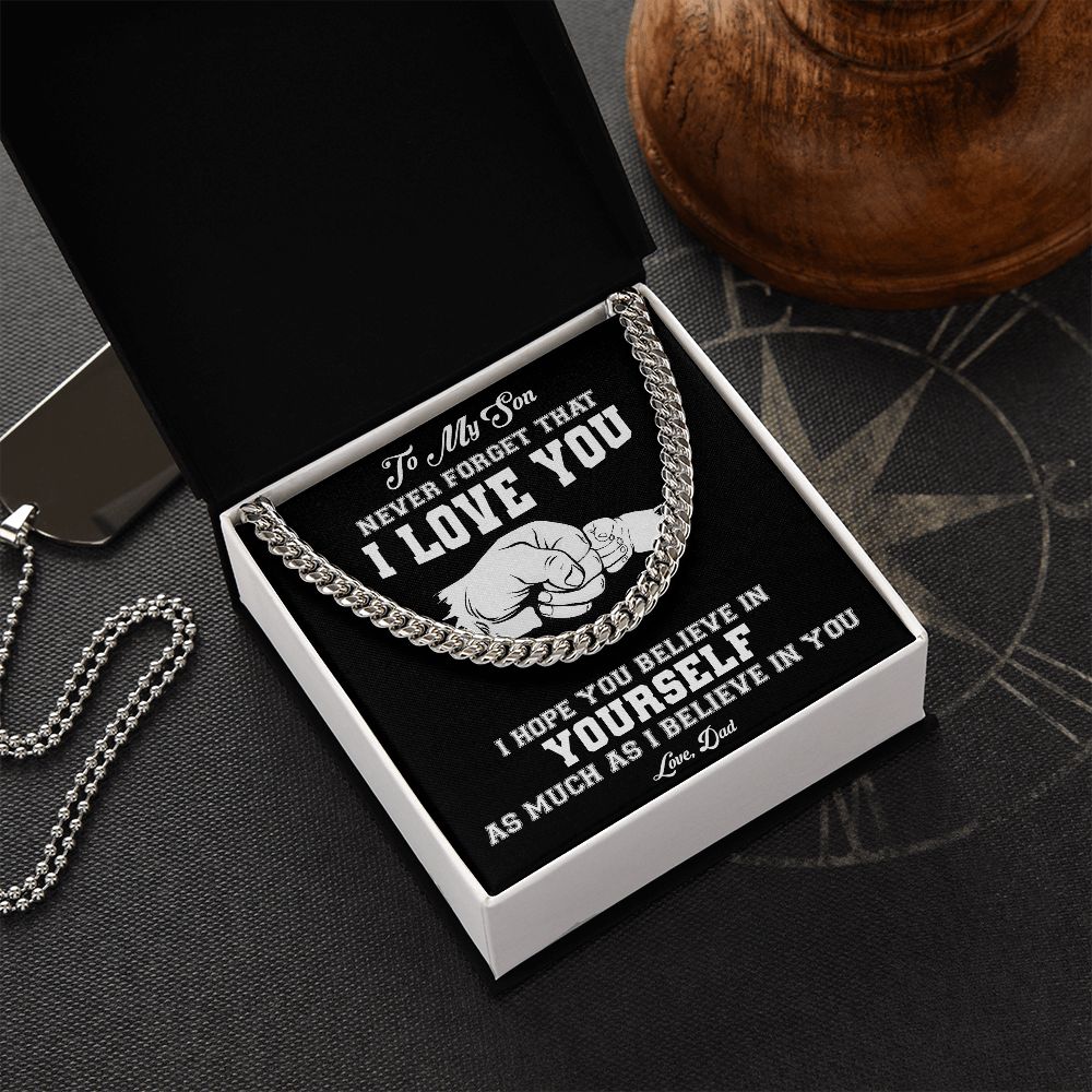 My Son | I believe in you - Cuban Link Chain