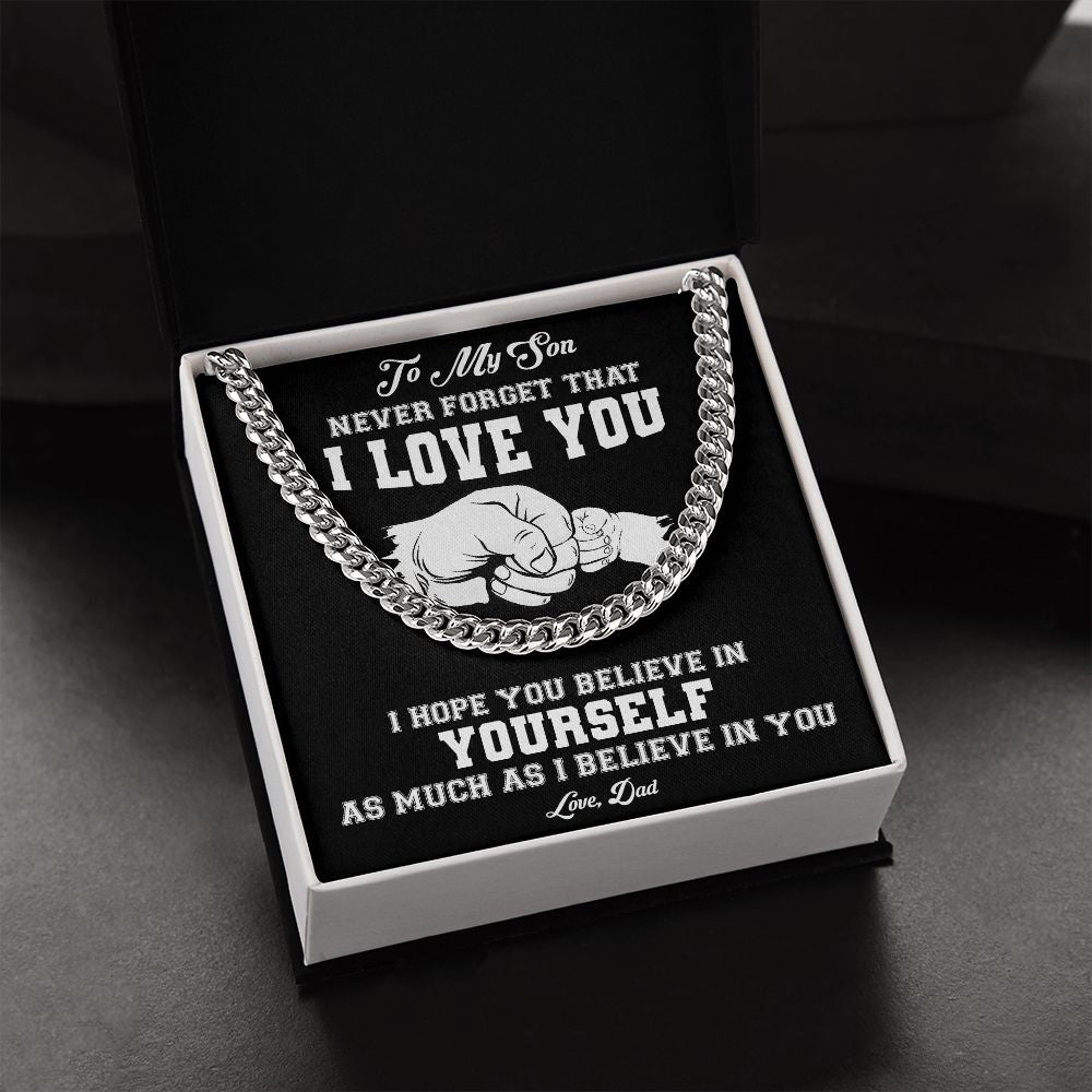 My Son | I believe in you - Cuban Link Chain