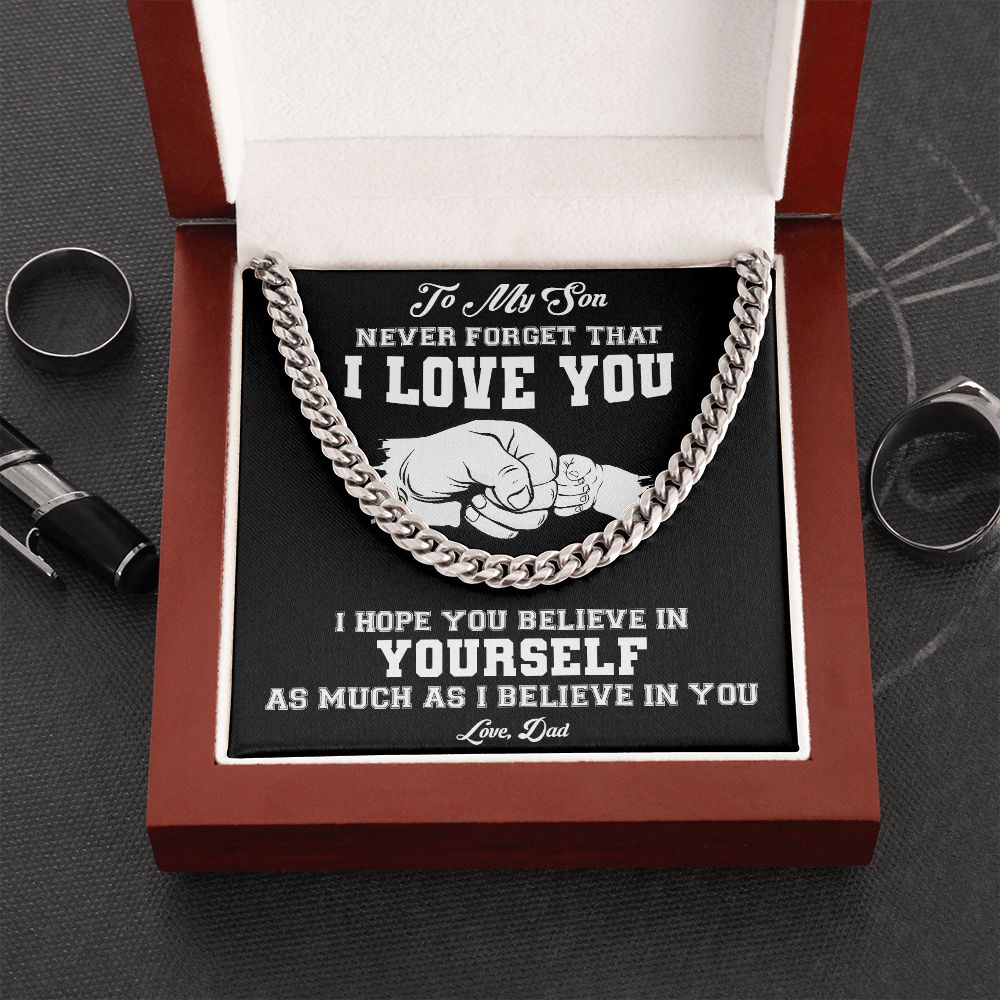 My Son | I believe in you - Cuban Link Chain