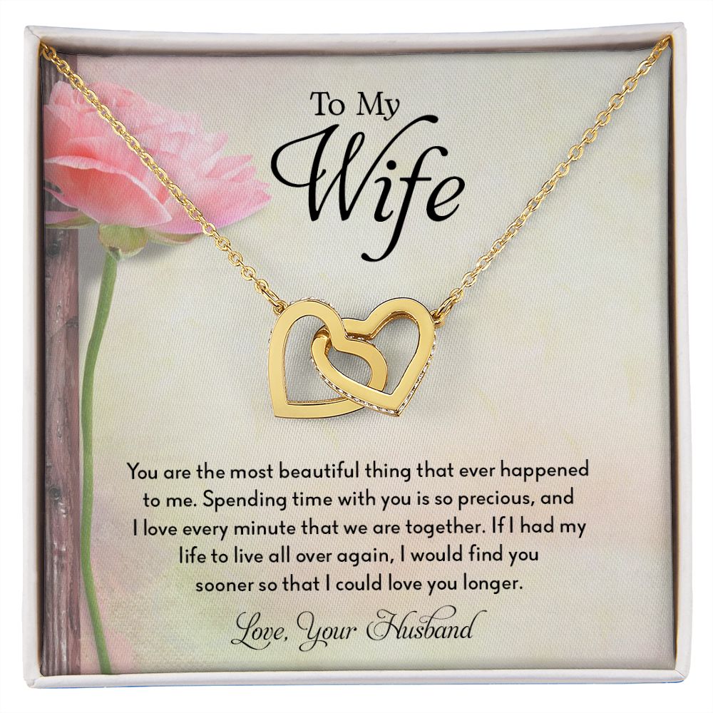 My Wife | Spend time with you - Interlocking Hearts necklace