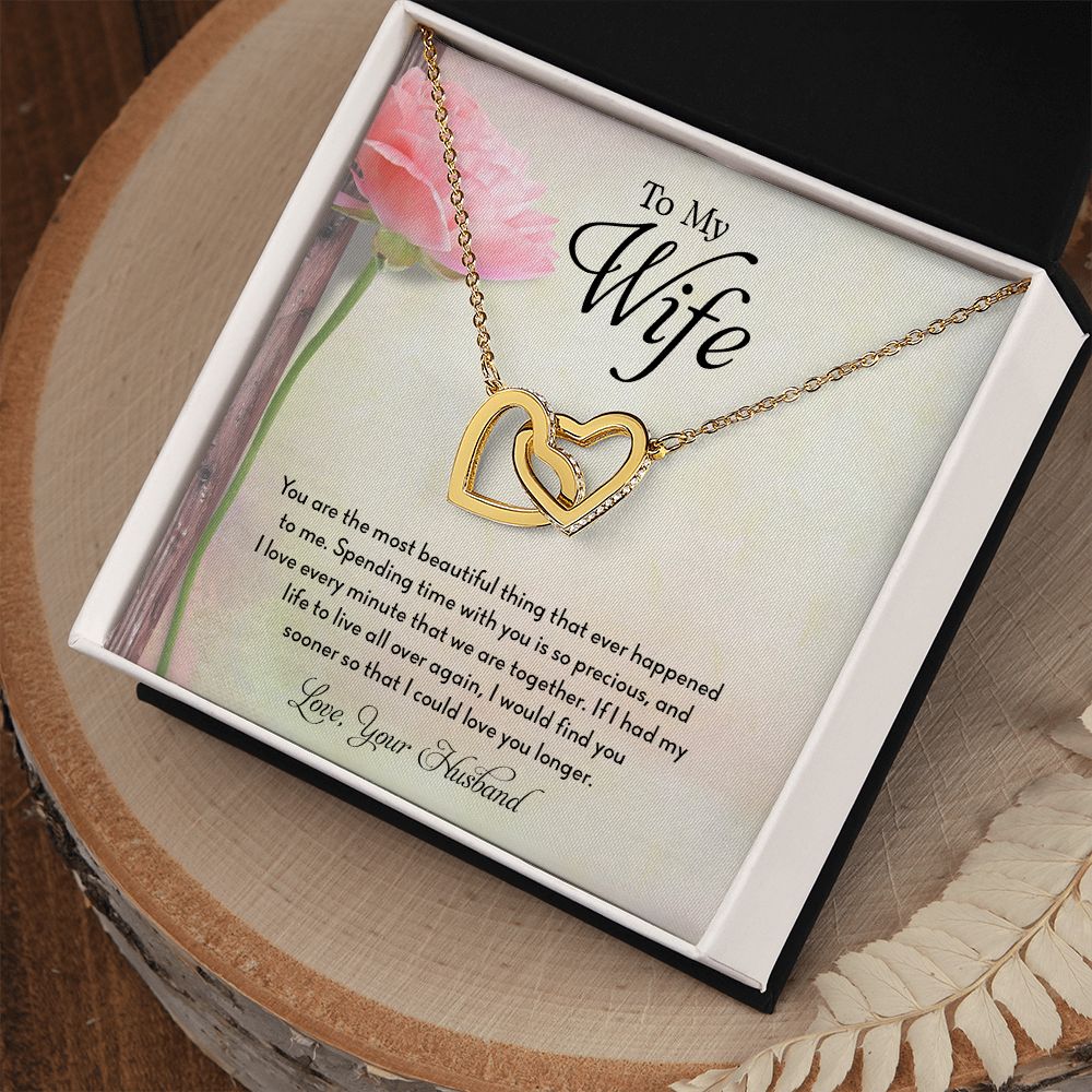 My Wife | Spend time with you - Interlocking Hearts necklace