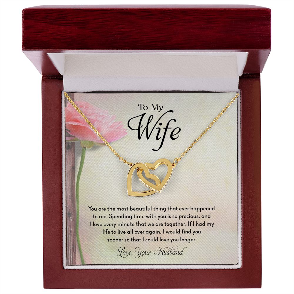 My Wife | Spend time with you - Interlocking Hearts necklace
