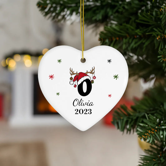 Letter Name Ornament - 2023 Family Ornament - Custom Initial Ornament - Personalized - Christmas gift - Family Keepsake - Monogram Ornament
